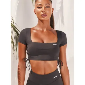 Podprsenka BO+TEE SPORTOVNÍ TOP S ŘASENÍM ČERNÝ L 0A3D3_D*