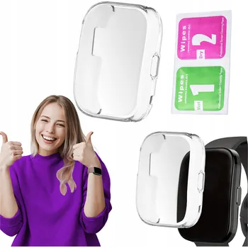 Pouzdro na mobilní telefon 2v1: Pouzdro + sklo / fólie pro chytré hodinky Xiaomi Amazfit BIP 5