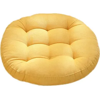 Polštář Meditační kulatý polštář na podlahu | sedák - žlutá,42 cm