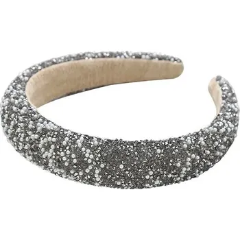 Čelenka Retro čelenka s perličkami | dámské doplňky, doplňky na vlasy - ŠEDÁ