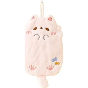 Roztomilý dětský ručník s tanuki motivem | dětská osuška - růžový