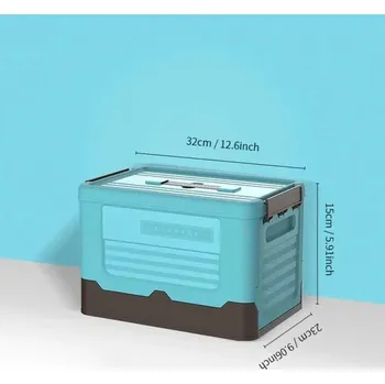 Úložný box Skládací plastový úložný box na hračky a oblečení | úložný prostor - 1ks modrá