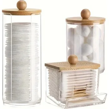 Úložný box Držák na vatové tampony a tyčinky | Úložný box, Koupelnový organizér - 3ks A