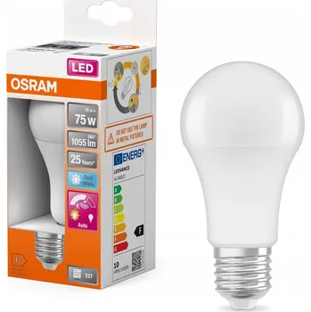 Žárovka LED žárovka 10W (ekvivalent 75W) E27 Osram s pohybovým senzorem, 40000K