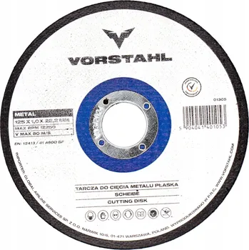 Řezný kotouč PLOCHÝ ŘEZNÝ KOTOUČ NA KOV 125x1,0 mm VORSTAHL