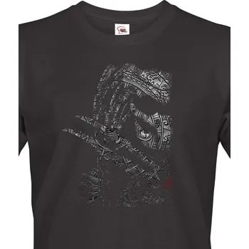 Pánské tričko Bezvatriko.cz Silueta Predátor Černá 4XL