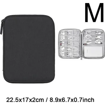 Cestovní taška Organizér na kabely a elektroniku | cestovní pouzdro | taška na kabely - Černá-M