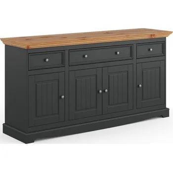 Komoda Komoda 4-dvéřová LUNO grafit/borovice