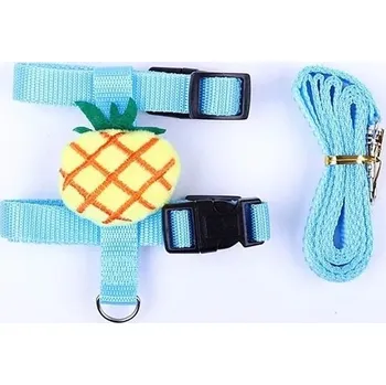 Postroj pro psa Nastavitelný postroj a vodítko pro králíka | kšíry pro malá zvířata - modrý