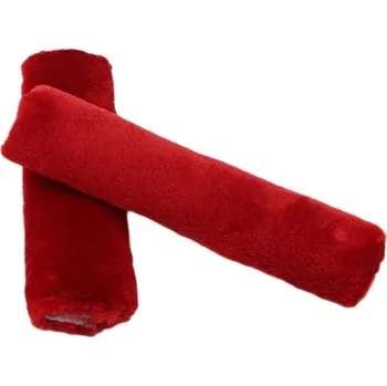 Návlek na bezpečnostní pás Měkký potah na bezpečnostní pásy | auto pásy, ramenní podložka 2 ks - Červený