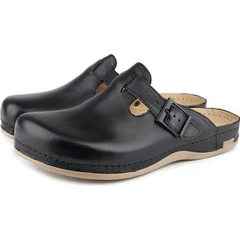 Pánské pantofle Sanja Ristić Pánské kožené nazouváky Leoš černá velikost obuv dospělí 44