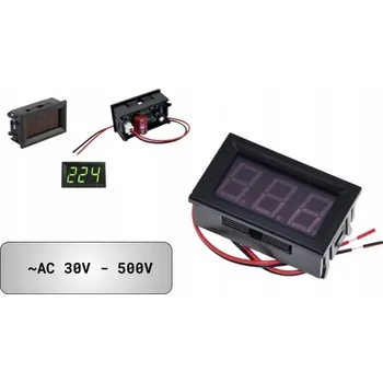 Bezpečnostní kamera Digitální voltmetr Mixxer AC 30V - 500V Zelený