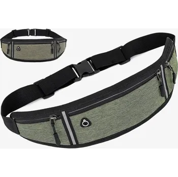 Ledvinka Voděodolná nylonová ledvinka na běhání - Armádní zelená B