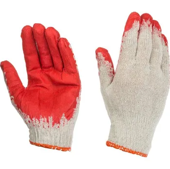 Pracovní rukavice Pracovní rukavice WAMPIRKI polycotton+latex červené.