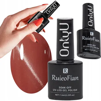 Přípravek na nehty SVĚTLE HNĚDÝ HYBRIDNÍ LAK NA NEHTY S LESKEM UV LAK OnlyU/L158