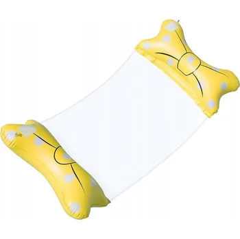 VODNÍ HAMAKA MATRACE NA PLAVÁNÍ NAFUKOVACÍ S PUNTÍKY ŽLUTÁ 140x70cm