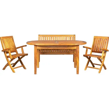 Zahradní sestava DEOKORK Teaková sestava DANTE DORIS PIETRO