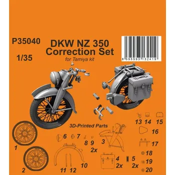 Plastikový model CMK 1/35 DKW NZ 350 - Correction Set (TAM) 3D-Print