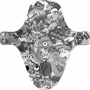 Blatník na kolo Přední blatník Riesel Design Stickerbomb Eyecatcher černý