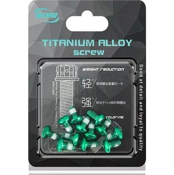 Brzda na kolo Nerezové šrouby pro kotoučové brzdy | cyklistické nářadí 12 ks - zelený