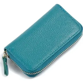 Peněženka Kožená vintage peněženka s klíčenkou | multifunkční pouzdro - modrý