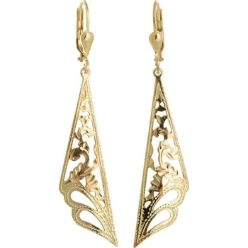 Náušnice VS STNAU0629F Stříbrné pozlacené visací naušnice