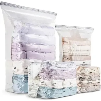 Úložný box Vakuový úložný pytel na oblečení a peřiny | úložný vak, vakuové balení - Bílý,Rozměry 50 x 70 x 30 cm