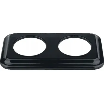 vypínač Rámeček keramický ANTICA SQR retro černý 2 LOFT