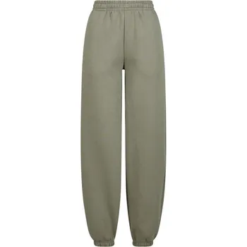 Build Your Brand Hebké dámské tepláky Fluffy - Světlá olivová | 4XL