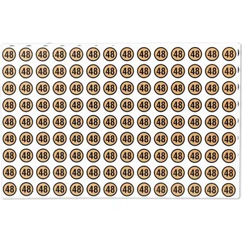 samolepka Samolepky se zlatou velikostí 48, 125 Ks/1 arch