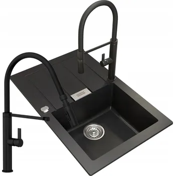 Granitový dřez Jednokomorový dřez Franke Sirius, černý kámen