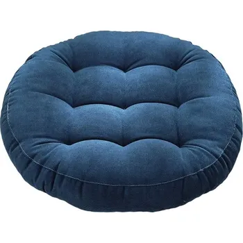 Polštář Meditační kulatý polštář na podlahu | sedák - Modrá,55 cm