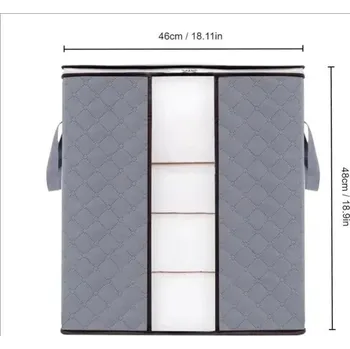 Úložný box Velký úložný box na oblečení a ložní prádlo | skladovací prostor - 1ks šedý