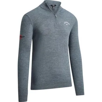 Callaway 1/4 Blended Merino pánský svetr, šedý pánské, L