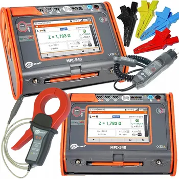 Měřící laser SONEL Měřič parametrů elektrických instalací MPI-540 + Měřicí kleště C3