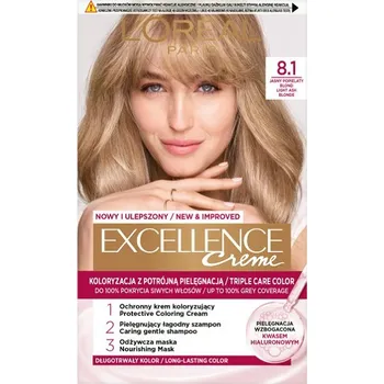 Barva na vlasy L'Oréal Paris, Excellence Creme barva na vlasy 8.1 Light Ash Blonde