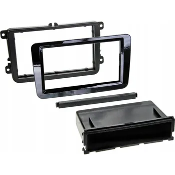 Auto Hi-Fi Rámeček pro 1DIN autorádio pro VW, Seat , Škoda. Lesklá černá.