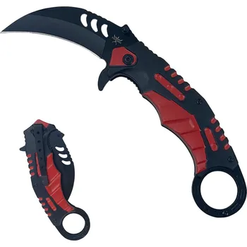 kapesní nůž Zavírací karambit "LIGHT REDNESS" s klipem