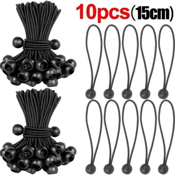 Stan Černé multifunkční fixační smyčky pro kemping - 10ks - 15cm