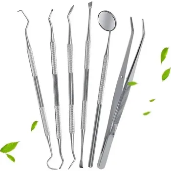 Sada zubních nástrojů pro dentální hygienu | zubní nástroje, čištění zubů 6 ks