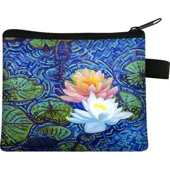 Dámská malá peněženka s olejomalbou | malá kabelka - 017