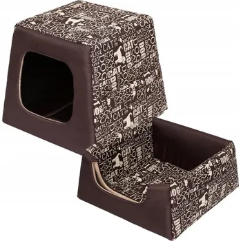 Pelíšek pro psa Hobbydog bouda pro psa hnědá 37 cm x 37 cm