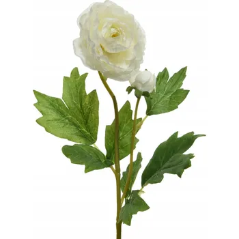 umělá květina Umělá větvička KAMÉLIE BÍLÁ jednotlivá na aranžování dekorace 57 cm