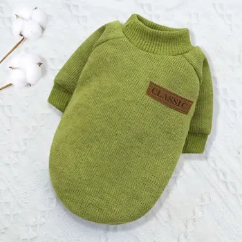 Obleček pro psa Teplé zimní oblečení pro malé psy a kočky - zelená tráva,XXL