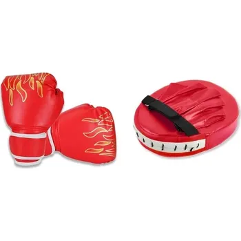 Chránič rukou Dětské boxerské rukavice pro trénink a zábavu - Sada podložek pro červené rukavice