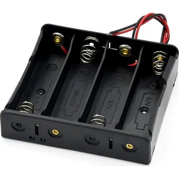 Držák baterie Bateriový box pro 4 kusy 18650 baterií, sériový, 14.8V