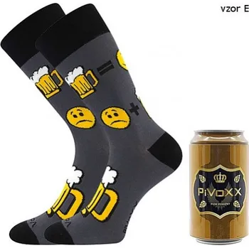 Pánské ponožky VoXX Boma Lonka Litex+Pivní ponožky VoXX PiVoXX v plechovce, Pivní ponožky VoXX PiVoXX v plechovce, Fuski BOMA s.r.o., Česká republika, 118343 Mix E 39-42 (26-28)