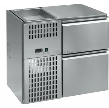 Stůl chladící barový REGS 110E (1sekce/délka 990mm) s chlazenou vanou na nápoje