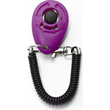 tréninková pomůcka pro psa Výcvikový klikr pro psy a kočky s nastavitelným páskem | nástroj na psí výcvik - Fialová