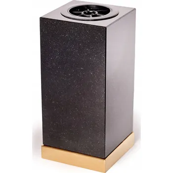 Váza Granitová váza čtvercová na zlatém podstavci z ocel PREMIUM